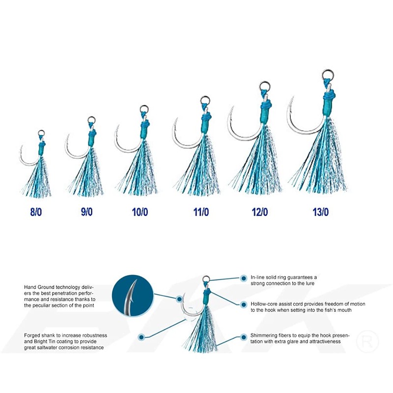 BKK Hooks A-ES-8934 Plugging Single Hd Size 12/0# 2 Pack
