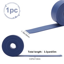 GORGECRAFT Double Sided Leather Straps Strips Dark Blue 118 Inch Long 1inch Wide Cowhide Leather Wrap Flat Cord for DIY Bag Belt Strap Belt Watch Furniture Handles Craft Projects