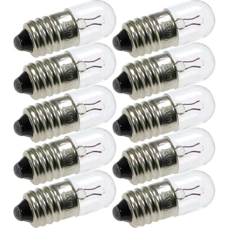 MEETOOT 25pcs E10 Mini Light Bulbs 6.3V 0.15A Physical Electrical