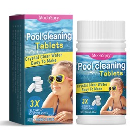 100g Chlorine Tablets for Swimming Pool, Multifunction Chlorine Tablets for Hot Tub, Slow-Dissolving Long-Lasting Pool Cleaning Tablet(Conditioners, Surfactants)