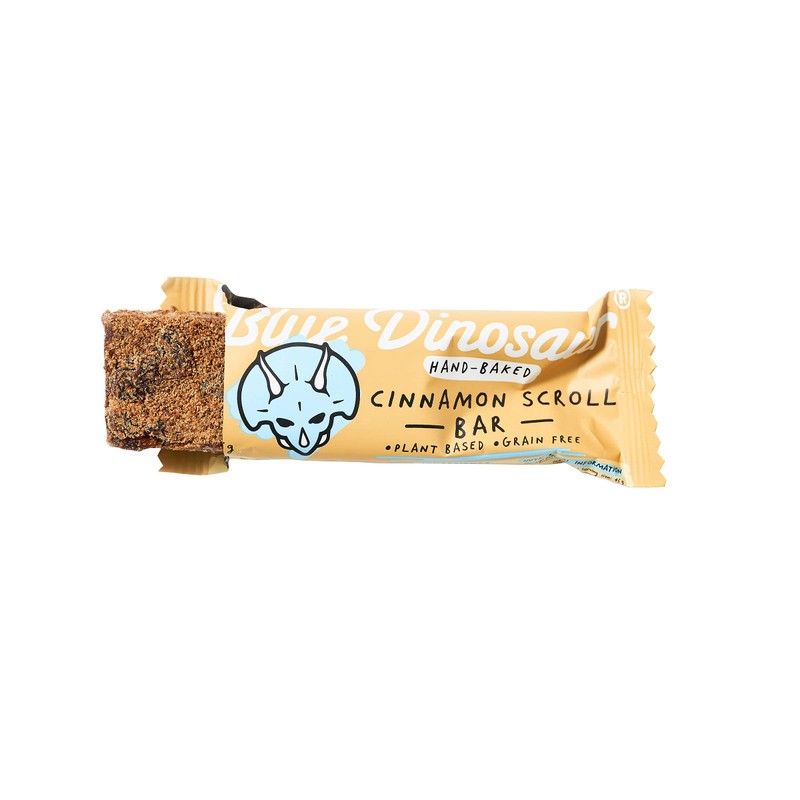 Blue Dinosaur Cinnamon Scroll Snack Bars 12 x 45g Box