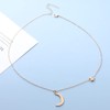 Yheakne Boho Moon Star Necklace Choker Gold Crescent Moon Pendant