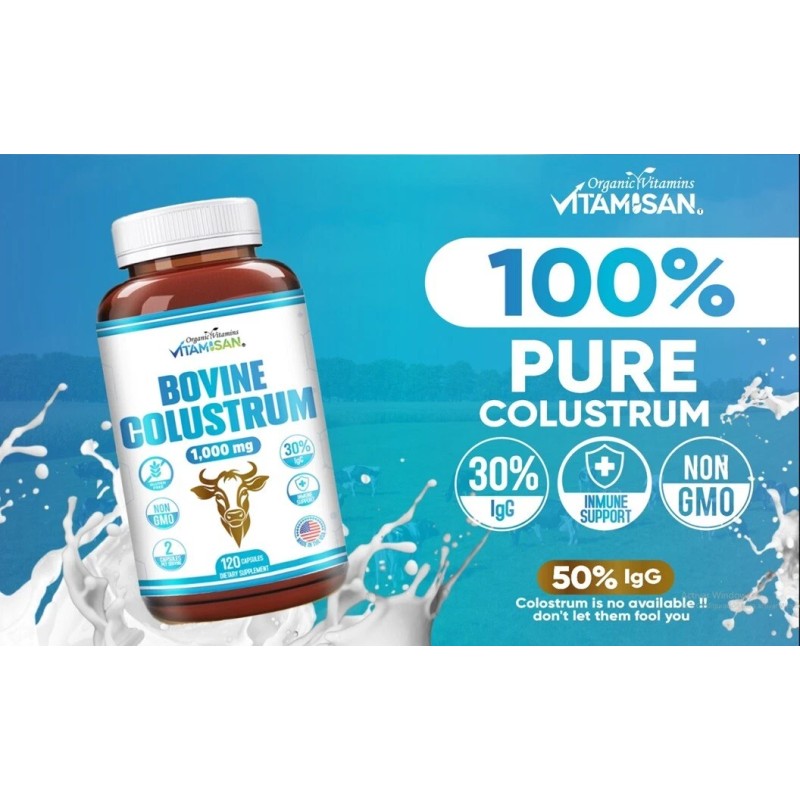 Bovine Colostrum Supplement - 30% IgG Lactoferrin, Immune Support (2