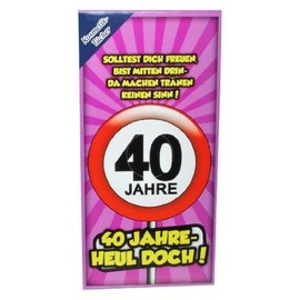 40 YEARS HEUL DOCH - 40th Birthday 1 Pack Cosmetic Tissues in Gift Box 22 x 11 cm Pack of 80