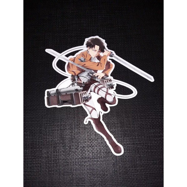 Levi Ackerman Attack on Titan AOT Glossy Sticker Anime Waterproof!