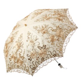 LCY Parasol Umbrella, Umbrella UV Protection, Women's Lace Parasol Bridal Umbrella Pocket Umbrella, yellow