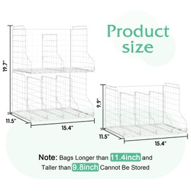 Purse Storage Organizer for Closet : Adjustable 2-pack Dividers Handbag Organizer - Stackable Wire Handbags Storage Baskets -Open Cabinets Wallets Tote Chain Bags Clutches