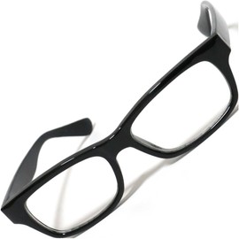 [FashionBerry] ブラック×クリア 伊達メガネ 伊達眼鏡 だてめがね だて眼鏡 度なしメガネ ファッションメガネ 透明レンズ いかつい チョイ悪 コワモテ めがね 眼鏡 メンズ レディース 丸 四角 透明 色付き カラー 小さい 大きい 軽い uvカット 紫外線カット 1050474-F-245