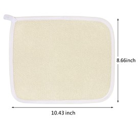 CABAX Exfoliating Face and Body Wash Cloths Towel Soft Weave Bath Spa Cloth Exfoliating Scrub Cloth Massage Bath Cloth for Women and Man Yellow, Pack of 2