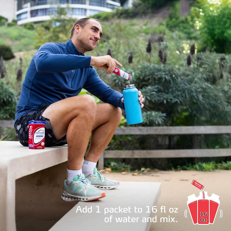 Electrolit Electrolytes Powder Packets, Fruit Punch 8 Pack, Powdered Hydration