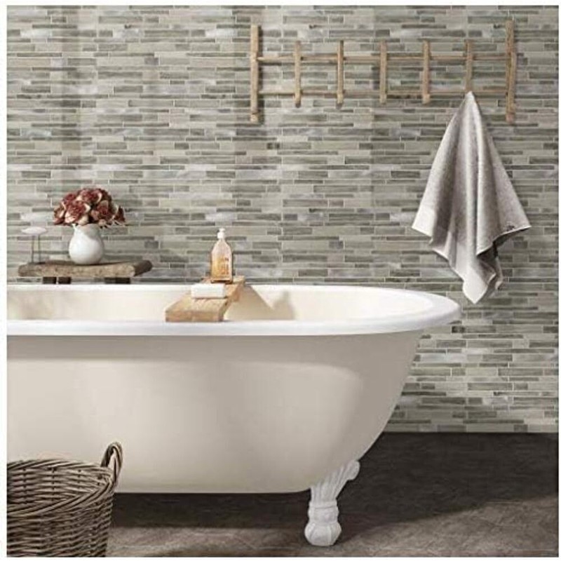 Tenedos Ocotillo Blend Glass Stone Metal Mosaic Tile 12x12 Mesh-Mounted