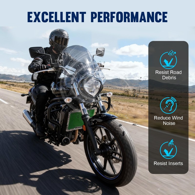 Motorcycle Windshield Deflector with Bracket Windscreen Fit for Vulcan S