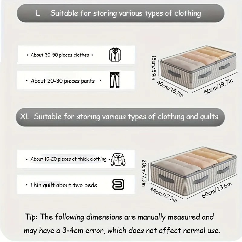 Closiq Large Capacity Clothes Storage Bag – Clear Window for