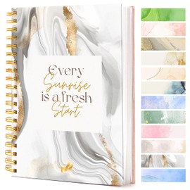 Only Zest Spiral Journals - 10.25" x 7.25" - 300 Pages - Cute Spiral Notebooks for Women, Work Journal Notebook for Women (Fresh Start) Marble