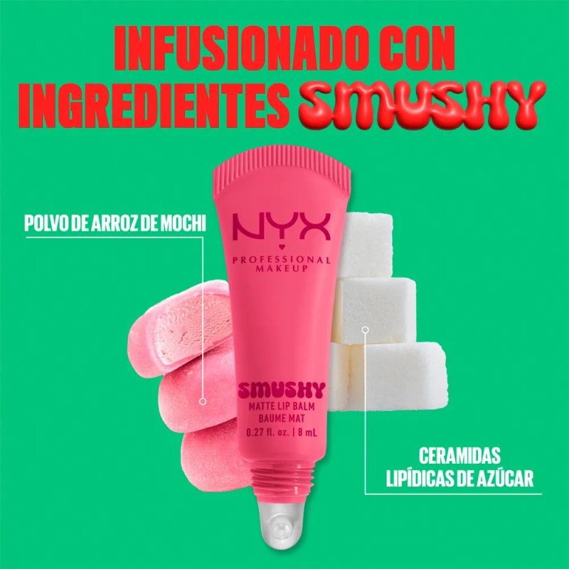 NYX Professional Makeup, Smushy Bálsamo de Labios Matte