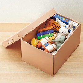 LIHIT LAB. Roomy Folding Box, Deep, A4, Gray A-794-27