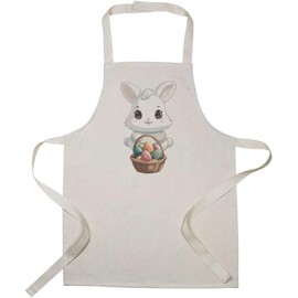 Azeeda 'Easter Bunny With Easter Basket Kawaii Style' Kid’s Cooking Apron (AP00064720)