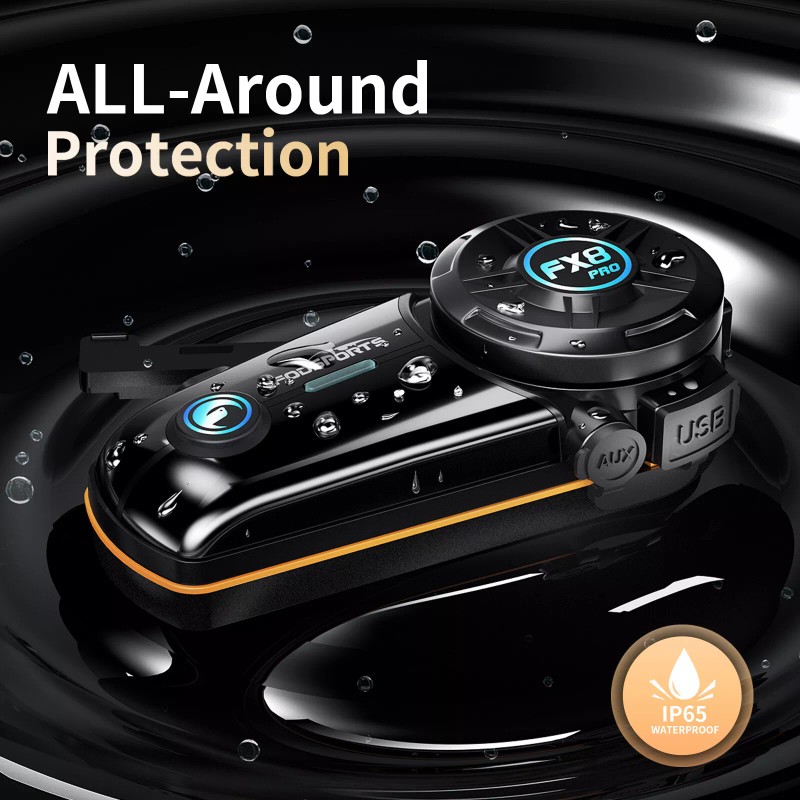 Fodsports FX8 Pro Motorcycle Helmet Intercom Bluetooth Headset 10 Riders