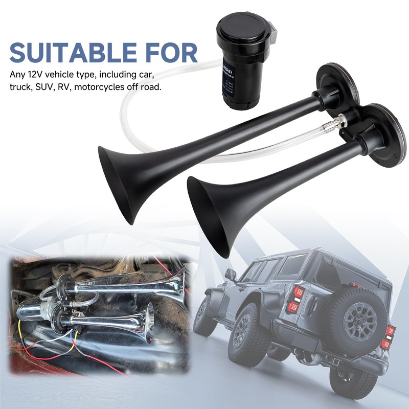 FARBIN Loud Train Horn for Car 12V 150db Super Loud