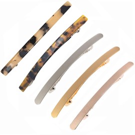 5 PCS Metal Hair Barrette, Women Hair Clips, French Hair Pins for Thick and Medium Hair Styling