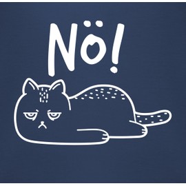 Shirtracer - Baby Bib - Sayings - Nö Cat White, 1 Navy Blue