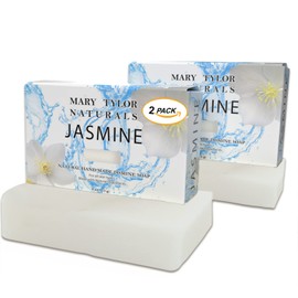 Mary Tylor Naturals Jasmine Soap 2 Pack – Natural Handmade Cruelty Free & Non-GMO – Relaxing Aroma, Rejuvenate skin and Hair – 4 oz Bar