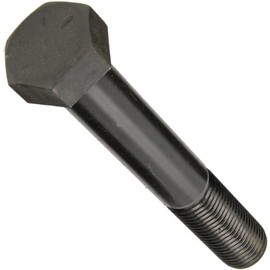 Steel Hex Bolt, Grade 8, Plain Finish, Hex Head, External Hex Drive, Meets ASME B18.2.1/ASTM A354, 4" Length, Fully Threaded, 2"-4-1/2 UNC Threads, Imported