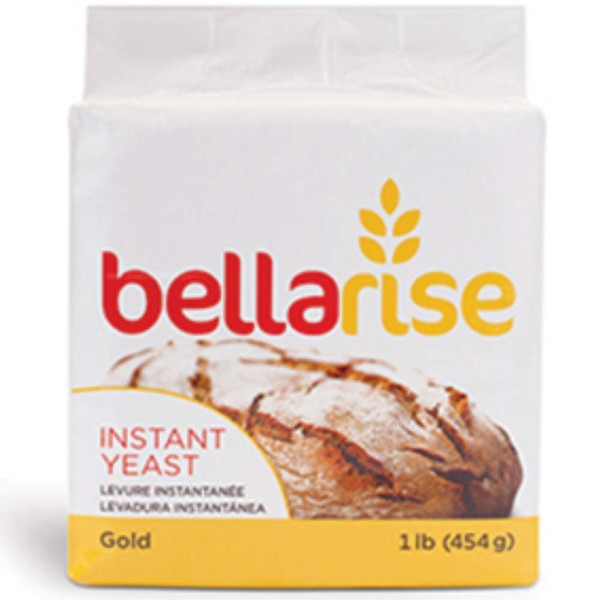 Bellarise (Gold) Instant Dry Yeast - 1 LB Fast Acting Instant Yeast for Bread