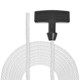 sourcing map Recoil Start Rope with Handle 6 mm Diameter 1.55 m 5 ft Nylon Pull Cord for 178F 186F Lawn Mower Trimmer Chainsaw Engine Part
