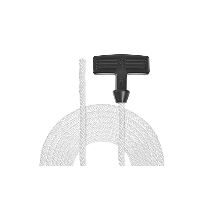 sourcing map Recoil Start Rope with Handle 6 mm Diameter