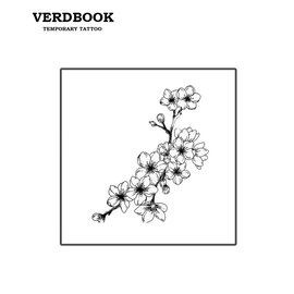VERDBOOK Waterproof Temporary Tattoos: 2-Sheet Tattoo Kit with Realistic Body Stickers, Semi-Permanent Tattoos for Adults Lasting 7-15 Days – Safe for Men & Women, Plum Blossoms