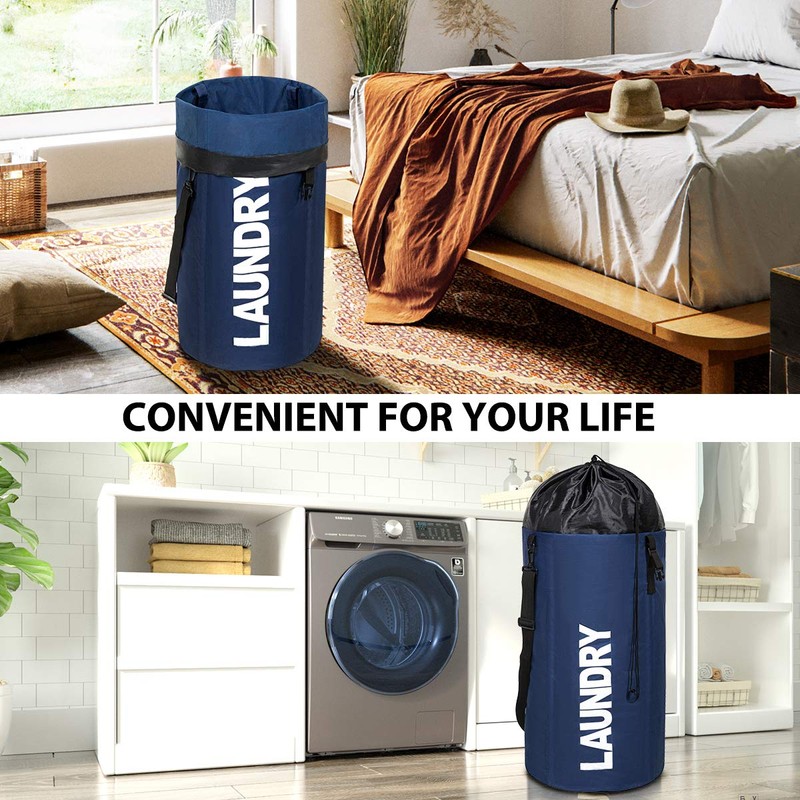Chrislley 106L Extra Large Laundry Hamper with Drawstring Dorm Room