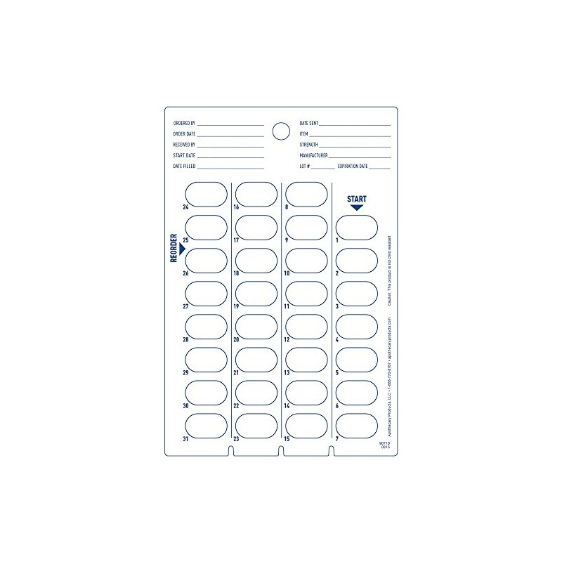 Memory Pac 6 Count Blister Pack Refill Cards (Weekly-Extra Large,