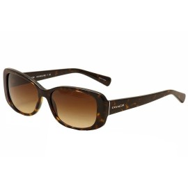 Coach Women's HC8168 512013 Sunglasses Dark Tortoise/Brown Gradient 56mm