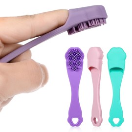 WLLHYF Dog Toothbrush Soft Silicone Finger Toothbrush Dog Tooth Brushing Kit Cat Tooth Brush Teeth Cleaning Dental Care for Small and Large Pet 4-Pack