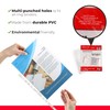 DIVCHI 100 Pcs A4 Clear Plastic Punched Punch Pockets for