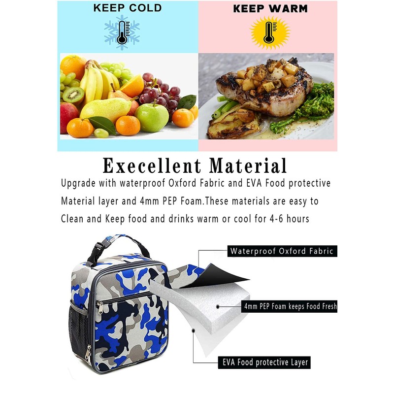ZM-YOUTOO Lunch Box for Men - Reusable Lunch Bag Men
