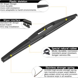 3 Wipers Replacement for Honda HRV HR-V Windshield Wiper Blades with Rear 2016-2020 2021 2022 26"+18"+10inch