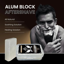Pacific Pelican Alum Block – Razor Burn Relief & Aftershave in Travel Case