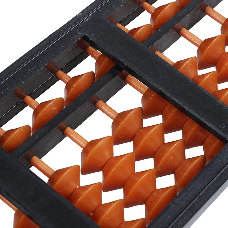 LATRAT Plastic Abacus Arithmetic Children's Calculator, 17 Digit Retro Wooden