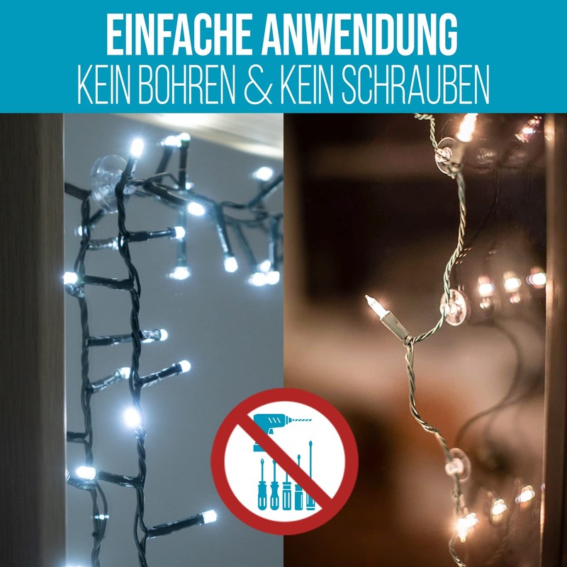 DIYexpert 100 x Suction Cups for Fairy Lights, Made in