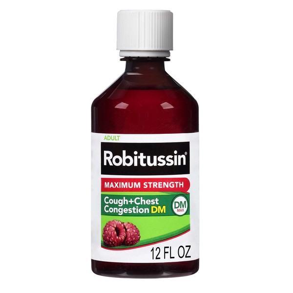 Robitussin Adult Maximum Strength Cough + Chest Congestion DM Max Non-Drowsy Liquid 12 Fl Oz Box