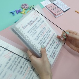 Stationery and Office Supply Notebook Clear for school, and desk organization, writing planning or paper accessory, and Desk