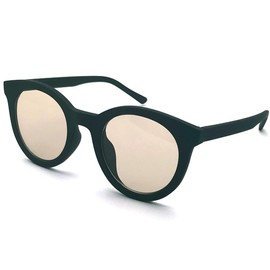 [SPEED ADDICT] BOSTON RUBBER FRAME SUNGLASS (Boston Rubber Frame Sunglasses), Matte black × light brown