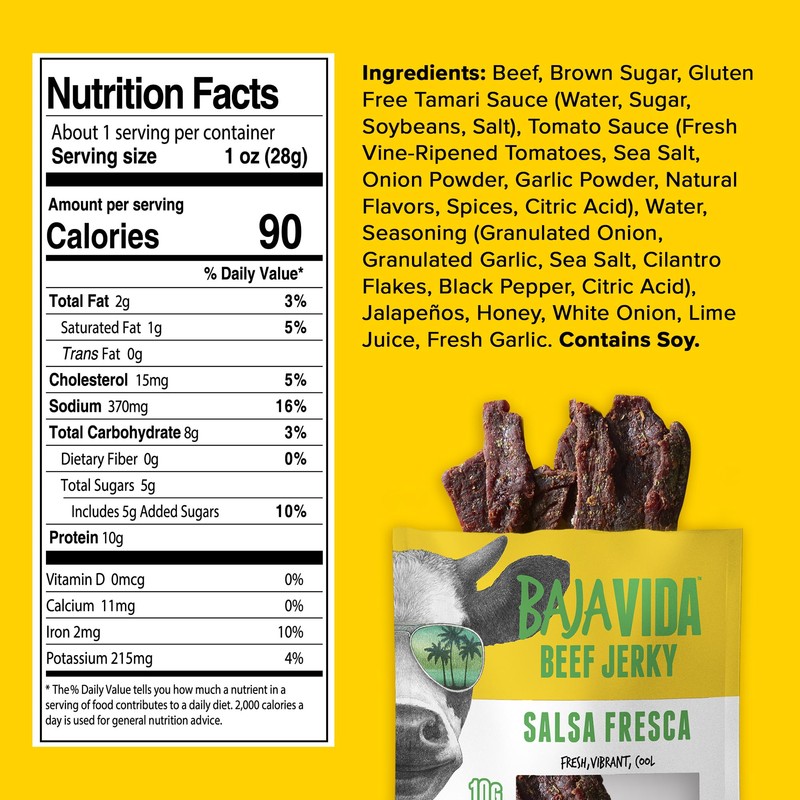 Baja Beef Jerky - 100% All Natural Beef Jerky, Keto