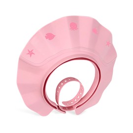 CUSCHCO® Duschhaube Kinder - Rosa - Extrem wasserdicht bei angenehmen Komfort - Haarwaschhilfe Kinder mit extra leichter Verschlusstechnik