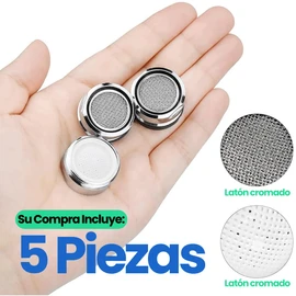 VERALY.MX 5 Filtro Aireador Grifo Latón Ahorro De Agua Roscas Macho Repuesto Estándar Regulares Con Carcasa, Roscas Macho De 15/16 Pulgadas, Filtro De Aireador De Grifo Con Junta Para
