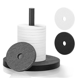 jiawaggag Shock Cutlery Wooden Shock Set with 14 Discs and Stand Shock Cutlery for Jule Meiern Maxen Mortars Black and White 10 x 10 cm