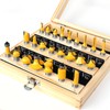 KOWOOD 24X Router Bits Set 1/2 Inch Shank Made of