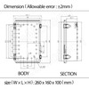 LeMotech Electrical Box, IP67 Waterproof Hinged Clear Cover Stainless Steel